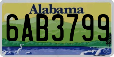 AL license plate 6AB3799