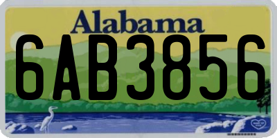 AL license plate 6AB3856