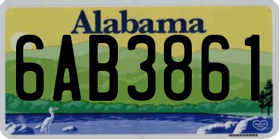 AL license plate 6AB3861
