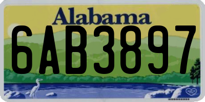 AL license plate 6AB3897