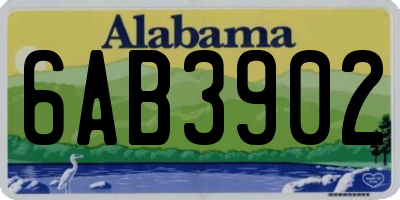 AL license plate 6AB3902