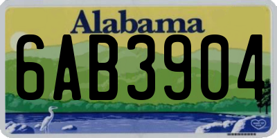 AL license plate 6AB3904