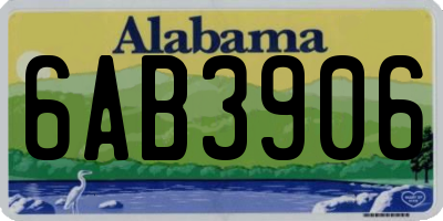 AL license plate 6AB3906