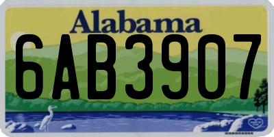 AL license plate 6AB3907