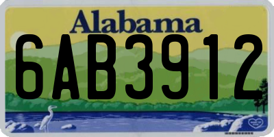 AL license plate 6AB3912