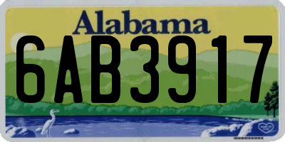 AL license plate 6AB3917