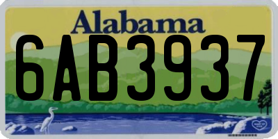 AL license plate 6AB3937
