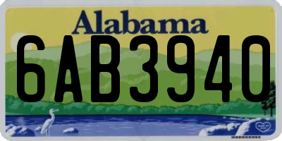AL license plate 6AB3940