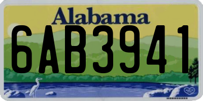 AL license plate 6AB3941