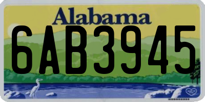AL license plate 6AB3945