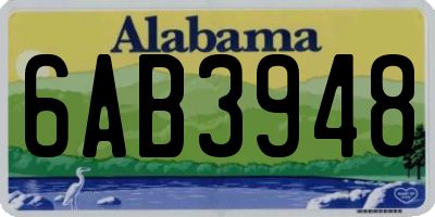 AL license plate 6AB3948