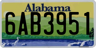 AL license plate 6AB3951