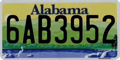 AL license plate 6AB3952