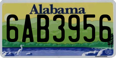 AL license plate 6AB3956