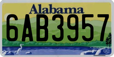 AL license plate 6AB3957
