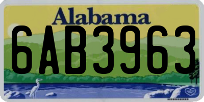 AL license plate 6AB3963