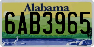 AL license plate 6AB3965