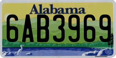 AL license plate 6AB3969