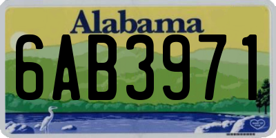 AL license plate 6AB3971