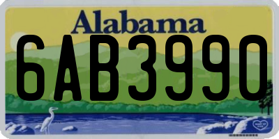 AL license plate 6AB3990