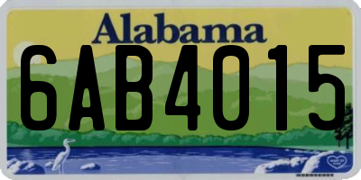 AL license plate 6AB4015