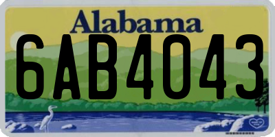 AL license plate 6AB4043
