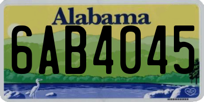 AL license plate 6AB4045