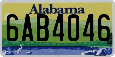 AL license plate 6AB4046