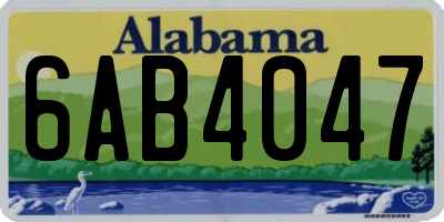 AL license plate 6AB4047