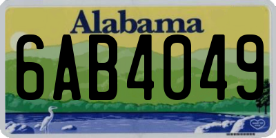 AL license plate 6AB4049
