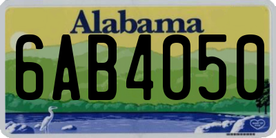 AL license plate 6AB4050