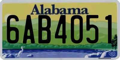 AL license plate 6AB4051