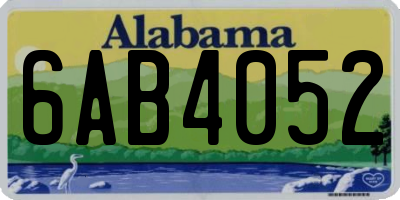 AL license plate 6AB4052