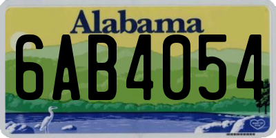 AL license plate 6AB4054