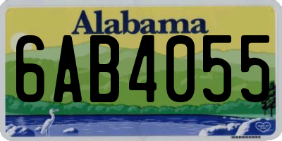AL license plate 6AB4055