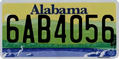 AL license plate 6AB4056