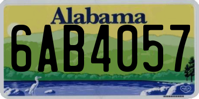 AL license plate 6AB4057