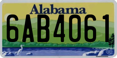 AL license plate 6AB4061