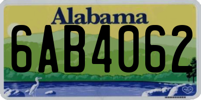 AL license plate 6AB4062