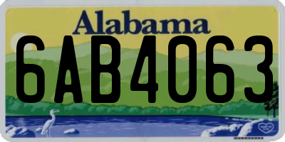 AL license plate 6AB4063