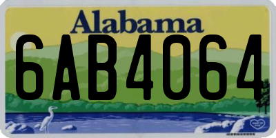 AL license plate 6AB4064