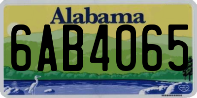 AL license plate 6AB4065