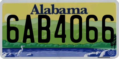 AL license plate 6AB4066