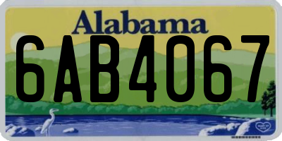 AL license plate 6AB4067