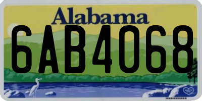 AL license plate 6AB4068