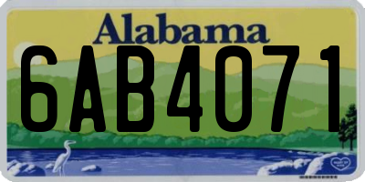 AL license plate 6AB4071