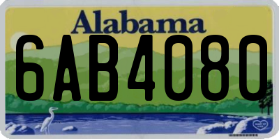 AL license plate 6AB4080