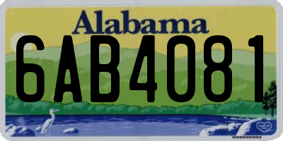 AL license plate 6AB4081