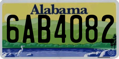 AL license plate 6AB4082