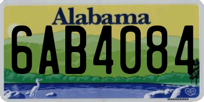 AL license plate 6AB4084